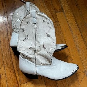 Vintage White Cowboy Boots